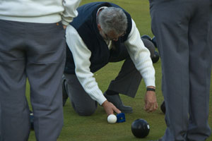 George checking a measure